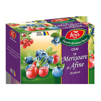 FARES CEAI MERIȘOARE ȘI AFINE (20 pliculețe)