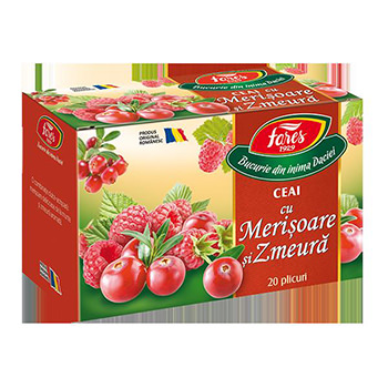 FARES CEAI MERIȘOARE ȘI ZMEURĂ (20 pliculețe)