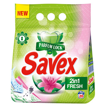 SAVEX DETERGENT AUTOMAT PUDRĂ 2KG.FRESH