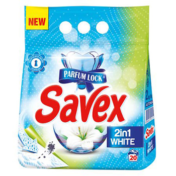 SAVEX DETERGENT AUTOMAT PUDRĂ 2KG.WHITE