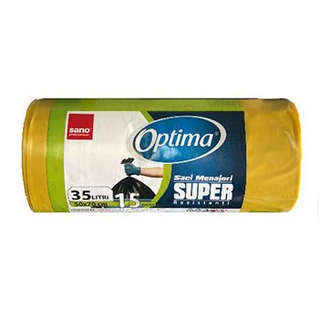 SANO SACI MENAJ 35L.GALBEN