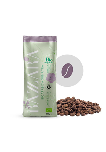 Cafea boabe Bazzara BioArabica Sumatra, 250g 