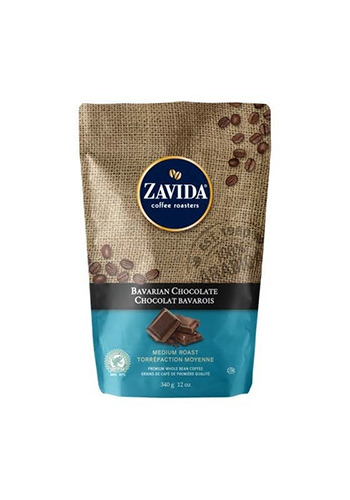 Cafea boabe Zavida Bavarian Chocolate cu aroma de ciocolata bavareza, 340g 