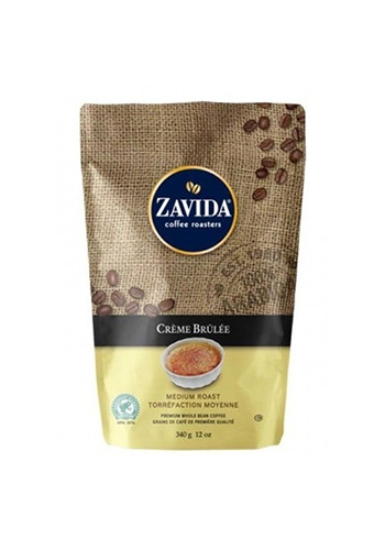 Cafea boabe Zavida Creme Brulee cu aroma de zahar caramelizat, 340g
