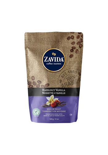 Cafea boabe Zavida Hazelnut Vanilla cu alune de padure si vanilie, 340g 