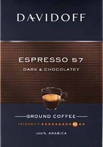 Cafea macinata Davidoff Espresso 57 Dark & Chocolatey, 250g 
