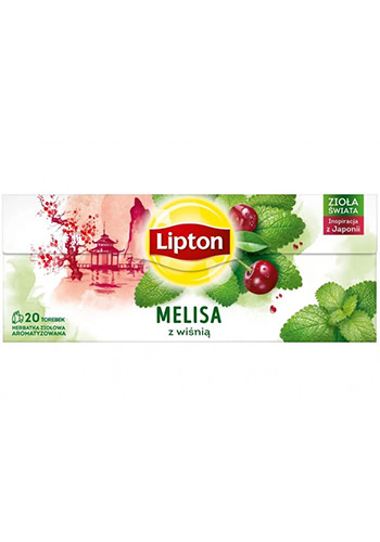 Ceai Lipton Herbal de Melissa si Cirese, 20 plicuri 