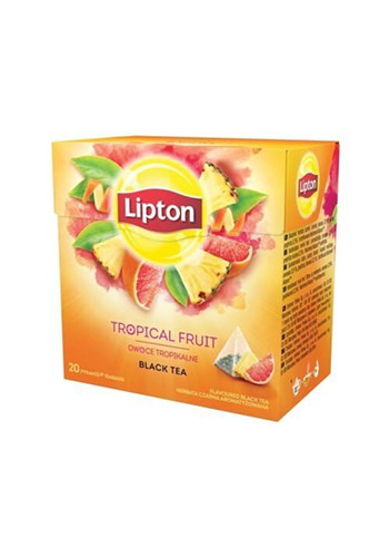 Ceai negru Lipton Tropical Fruit piramide, 20 buc 